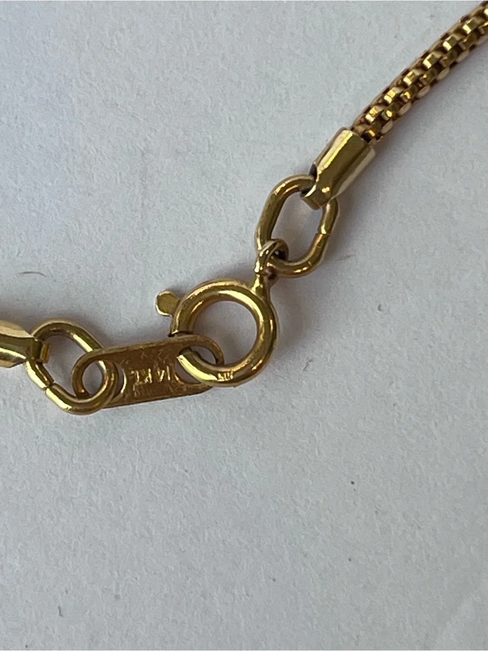 14kt Gold Shih Tzu Puppy Dog Charm on a 14kt Gold Necklace Chain